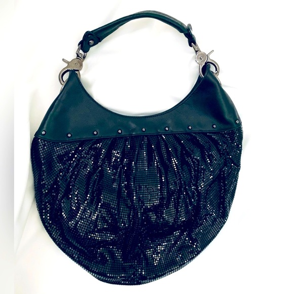 Cole Haan g series black leather & sequin purse - Picture 5 of 7